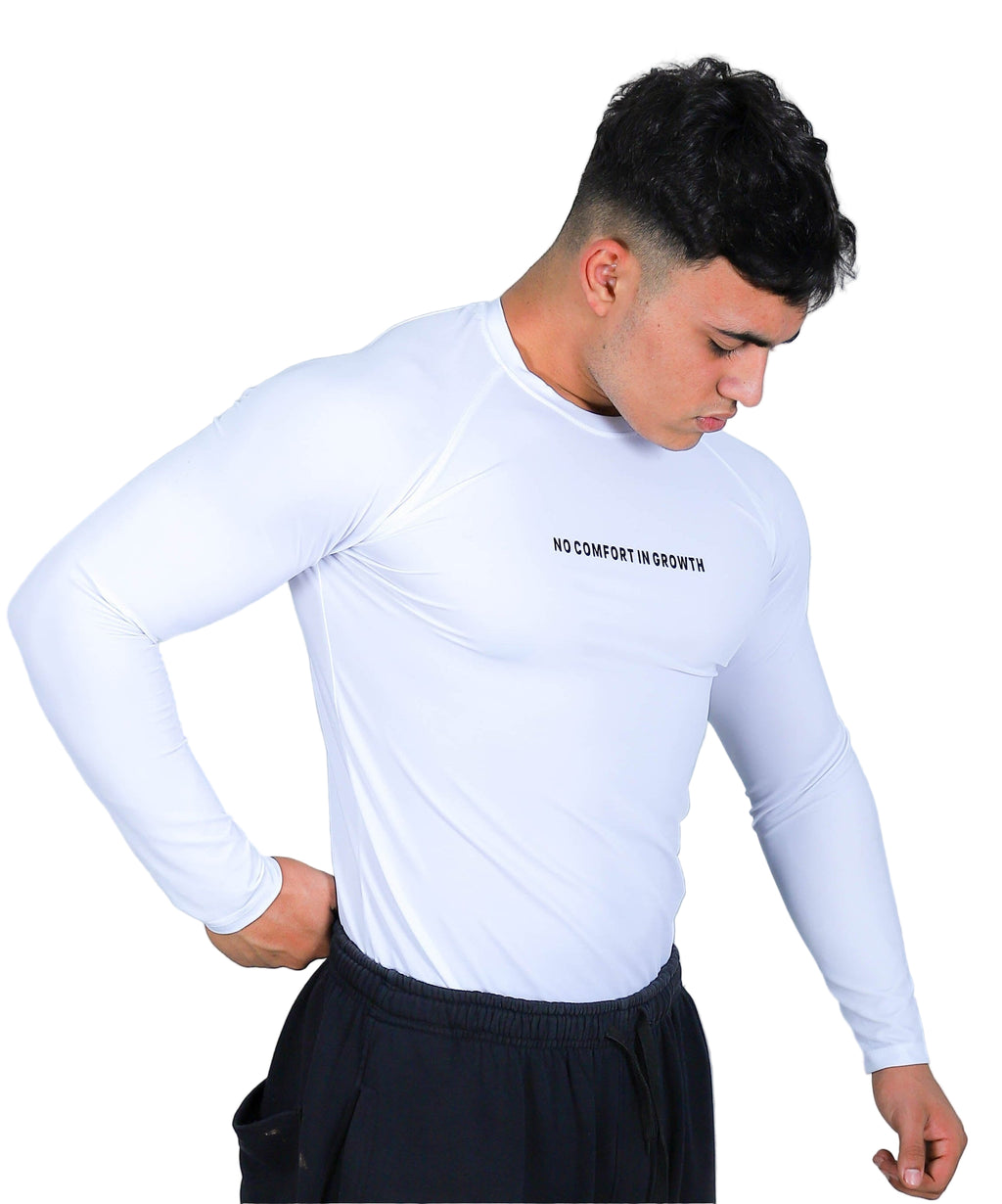 Compression Long Sleeves Shirt White