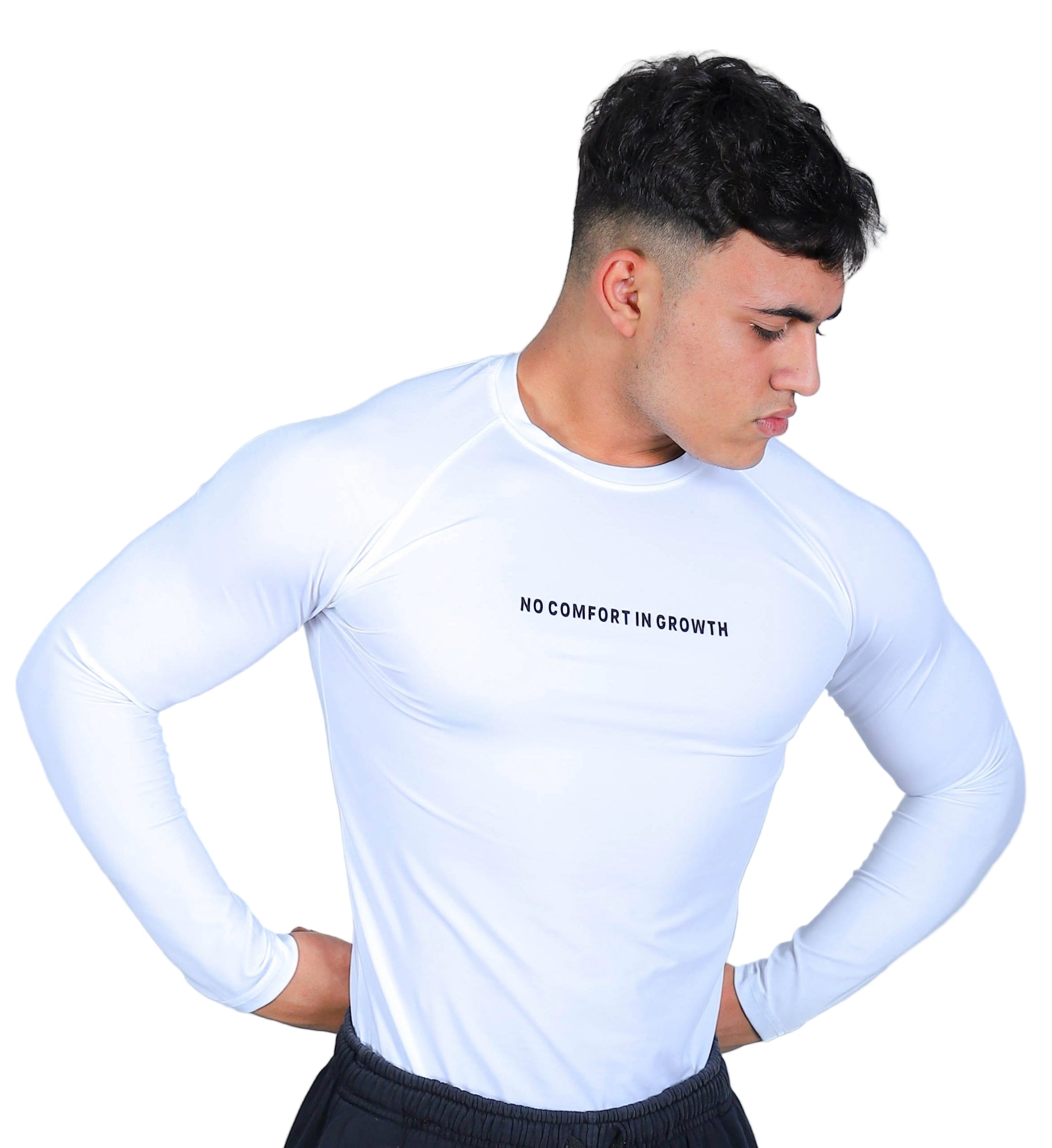 Compression Long Sleeves Shirt White